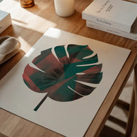 Oversized Tropical Leaf 1 White Print