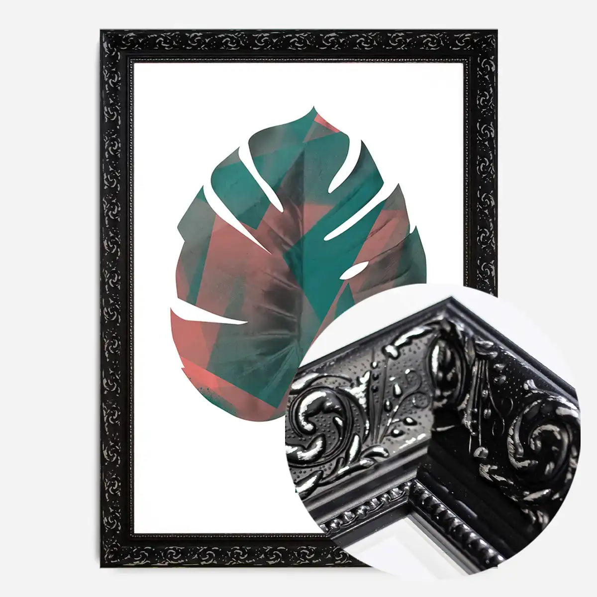 Oversized Tropical Leaf 1 White Print