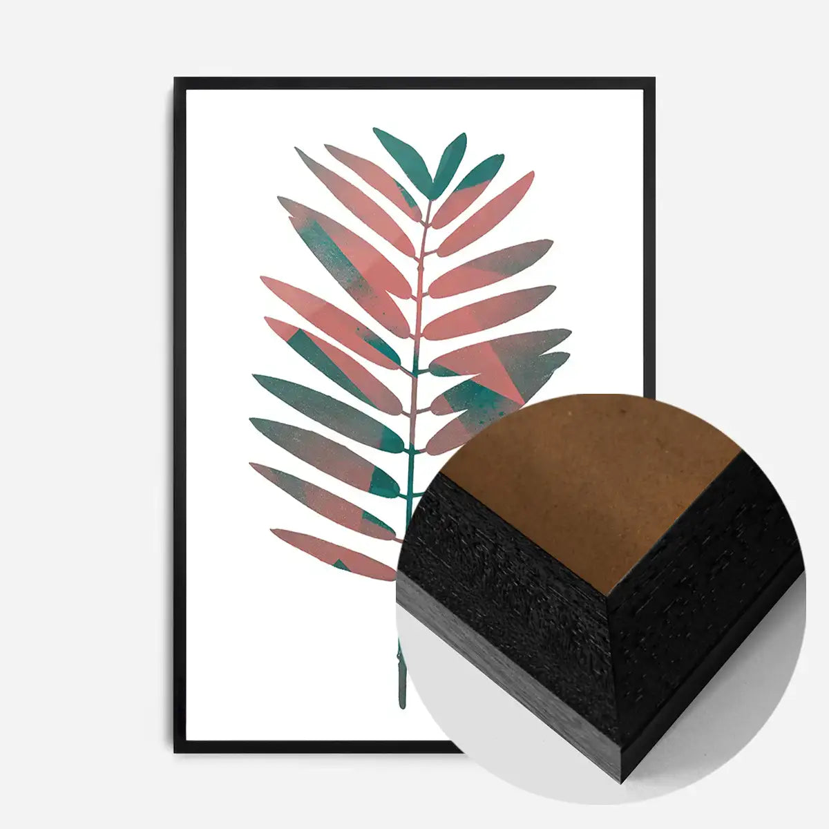 Oversized Tropical Leaf 2 White Print
