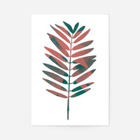 Oversized Tropical Leaf 2 White Print