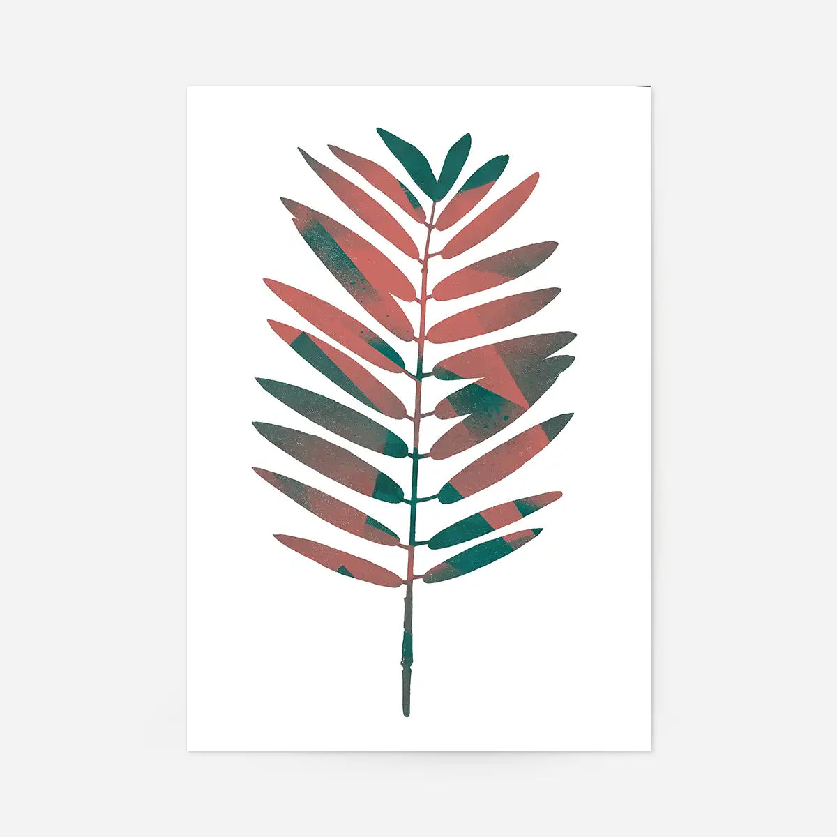 Oversized Tropical Leaf 2 White Print