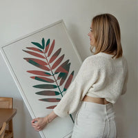 Oversized Tropical Leaf 2 White Print