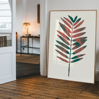 Oversized Tropical Leaf 2 White Print