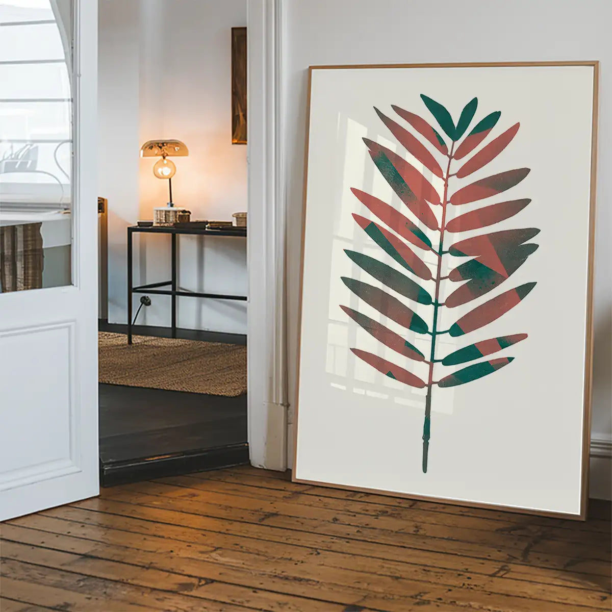 Oversized Tropical Leaf 2 White Print