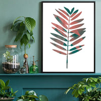 Oversized Tropical Leaf 2 White Print