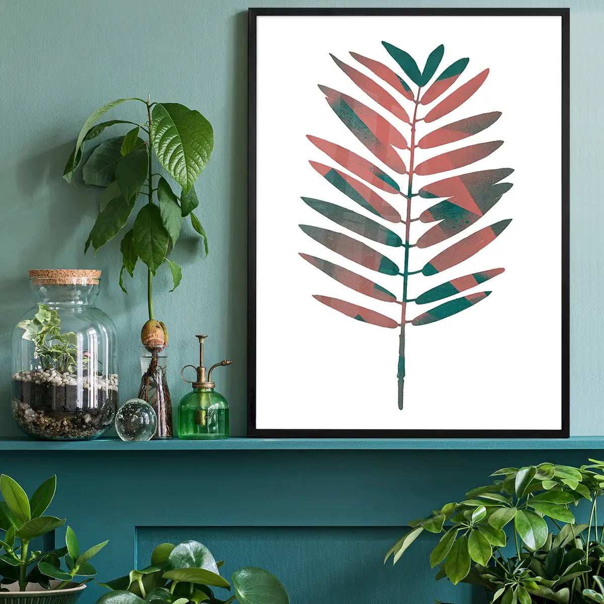 Oversized Tropical Leaf 2 White Print