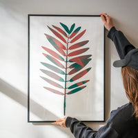 Oversized Tropical Leaf 2 White Print