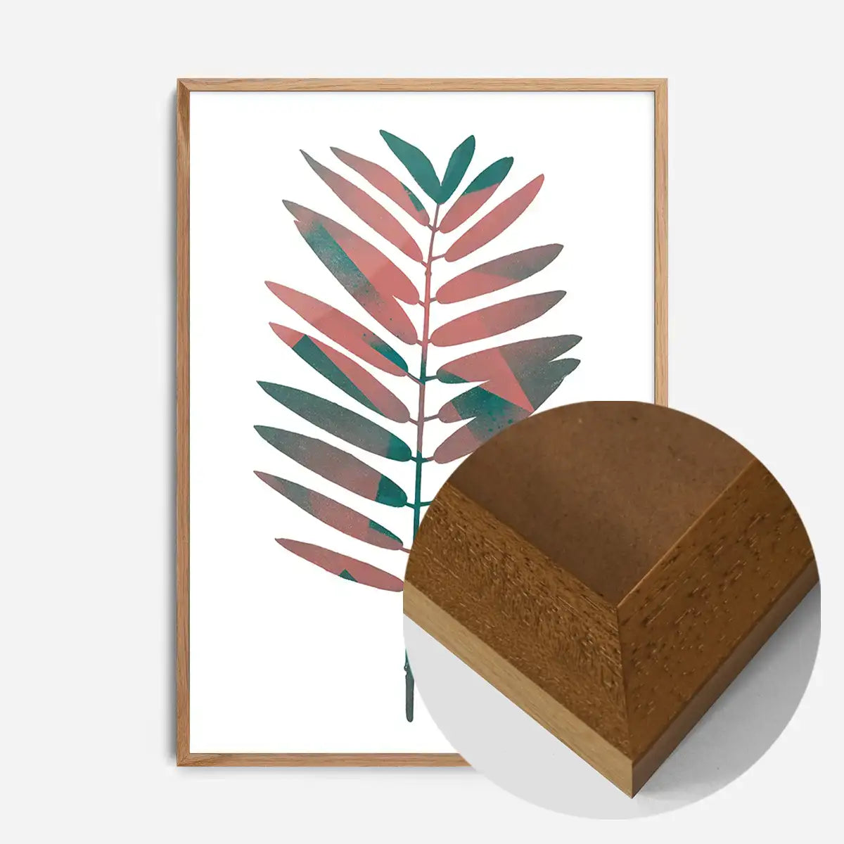 Oversized Tropical Leaf 2 White Print