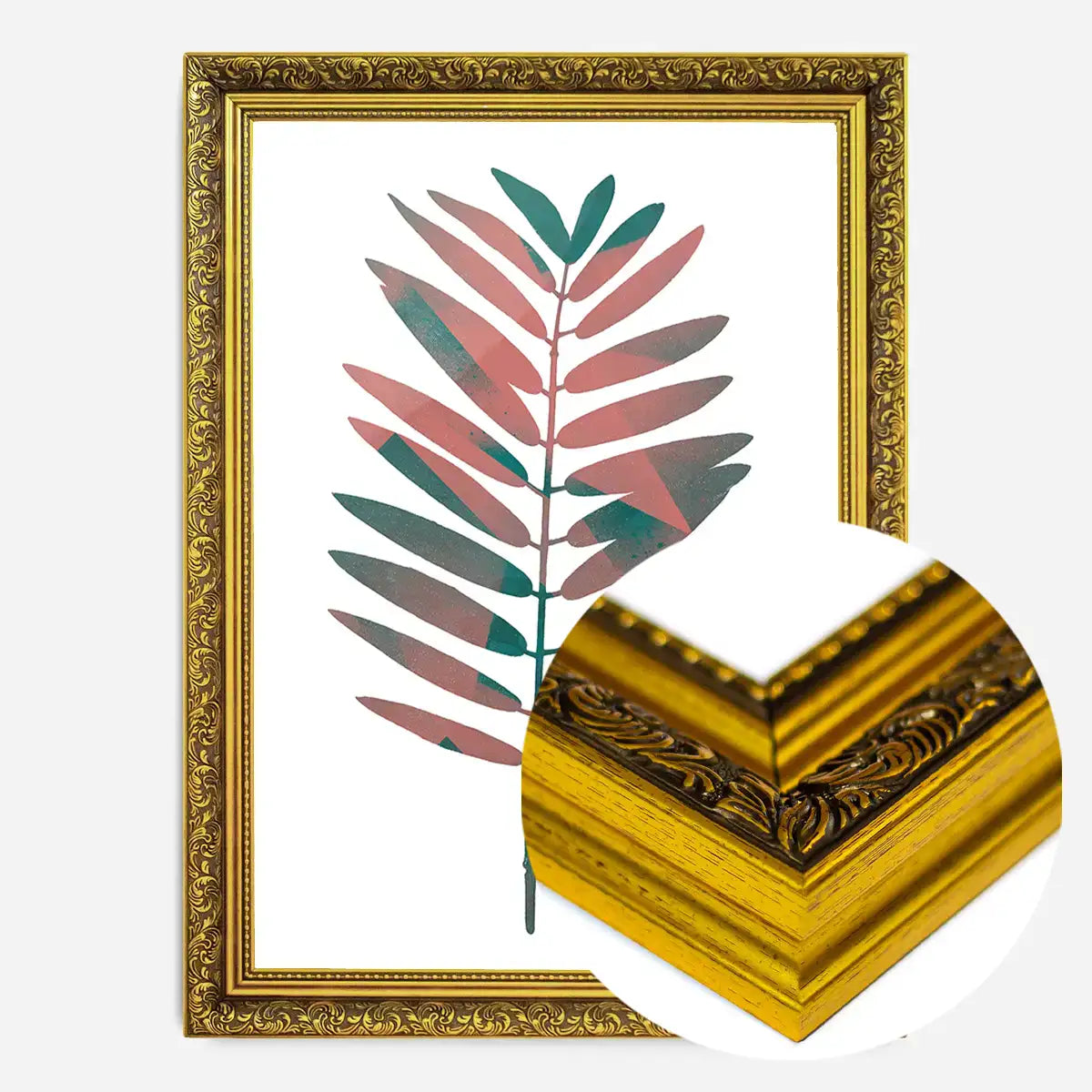 Oversized Tropical Leaf 2 White Print