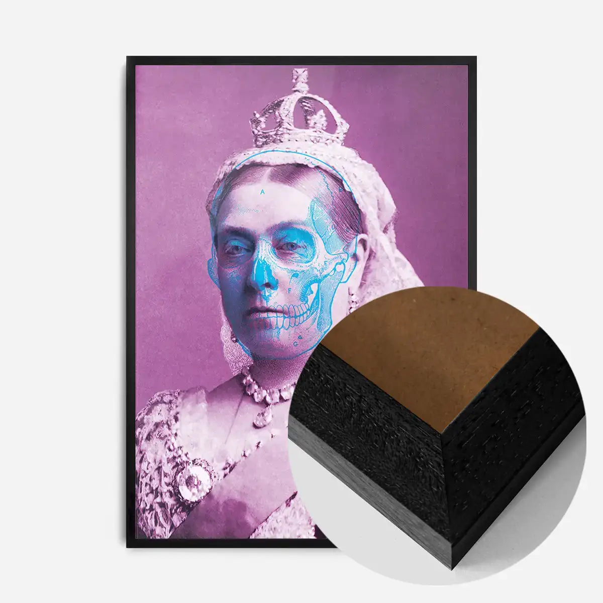 Queen Victoria Skull Colour Print