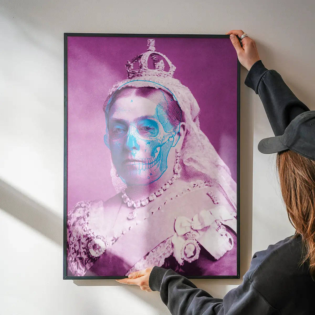 Queen Victoria Skull Colour Print