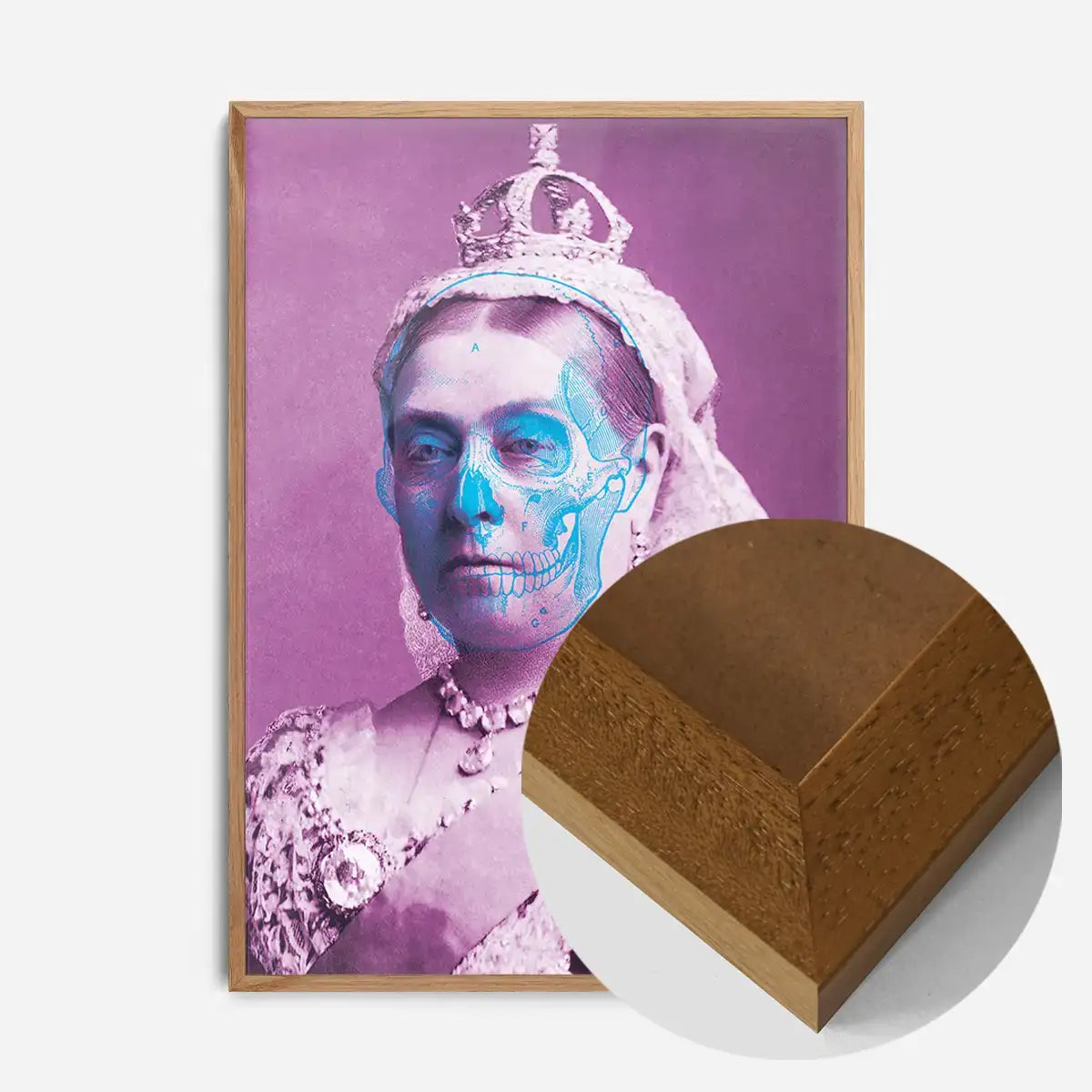 Queen Victoria Skull Colour Print
