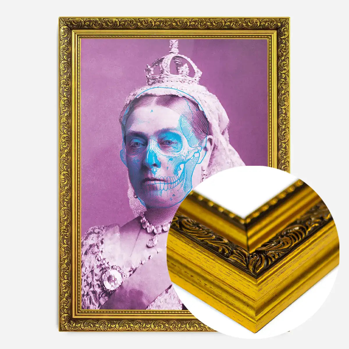Queen Victoria Skull Colour Print