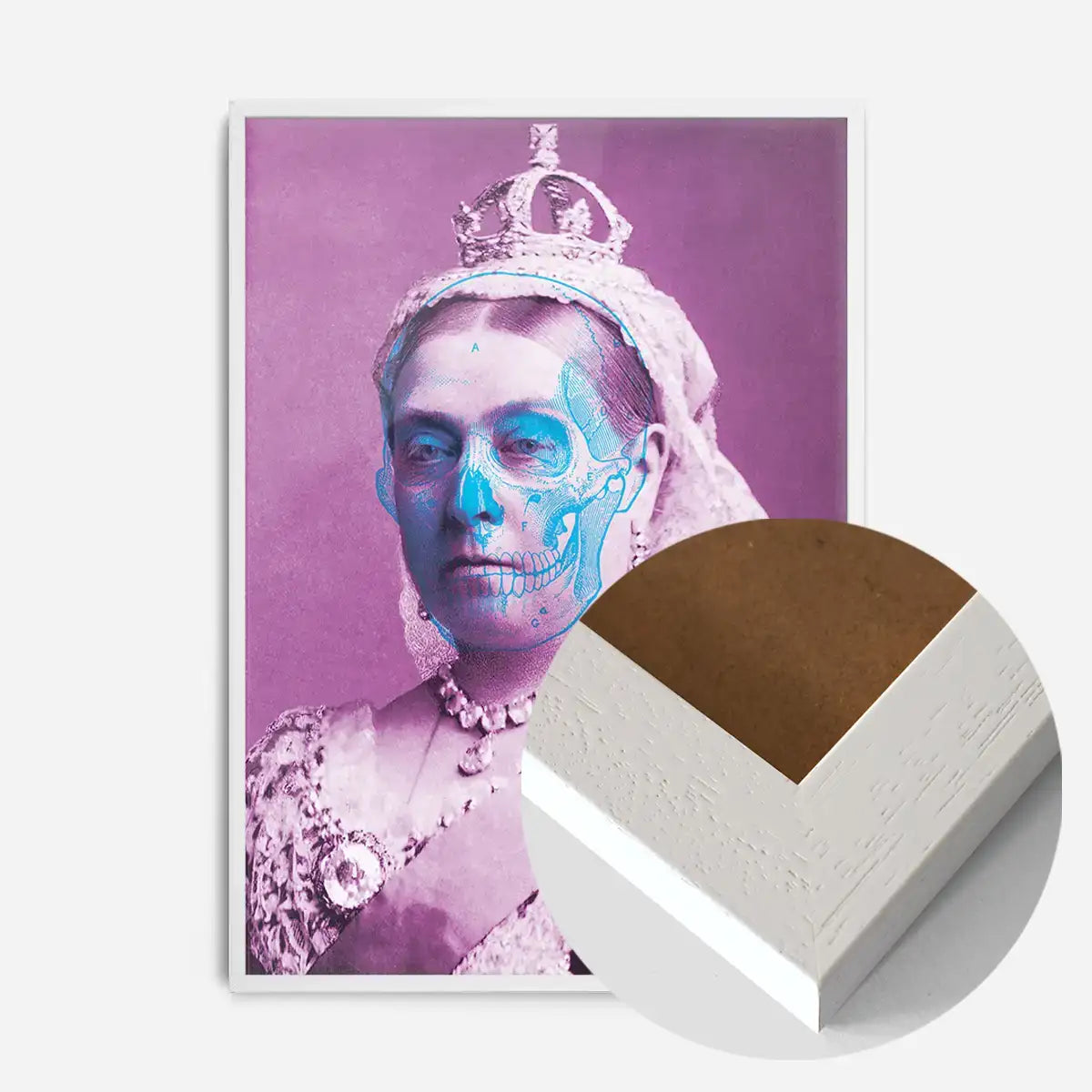 Queen Victoria Skull Colour Print