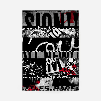 Shredded Abstract Typography 1 Print