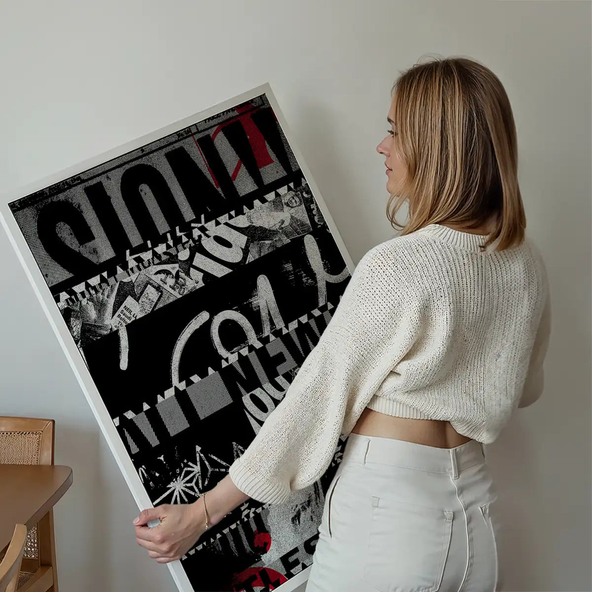 Shredded Abstract Typography 1 Print