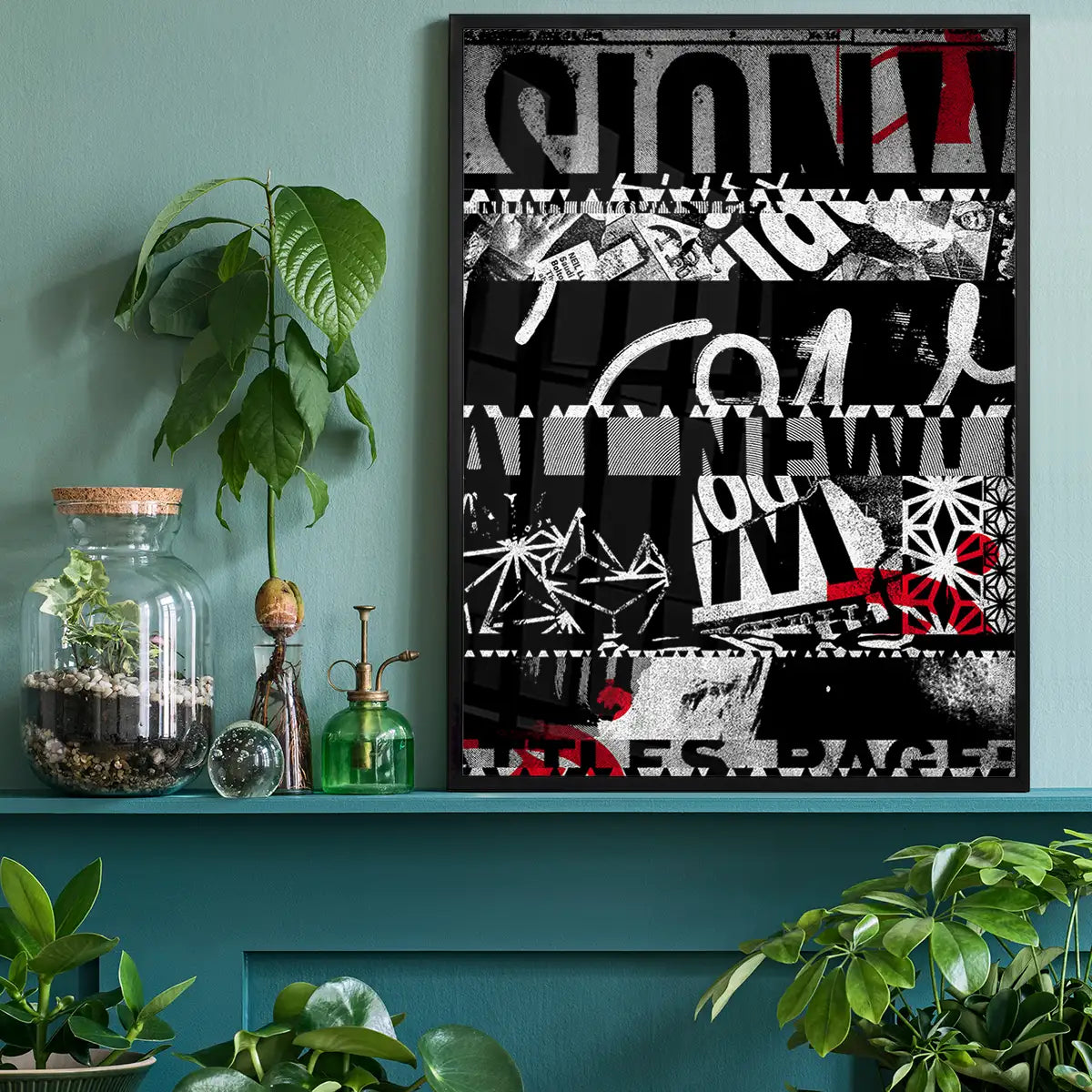 Shredded Abstract Typography 1 Print