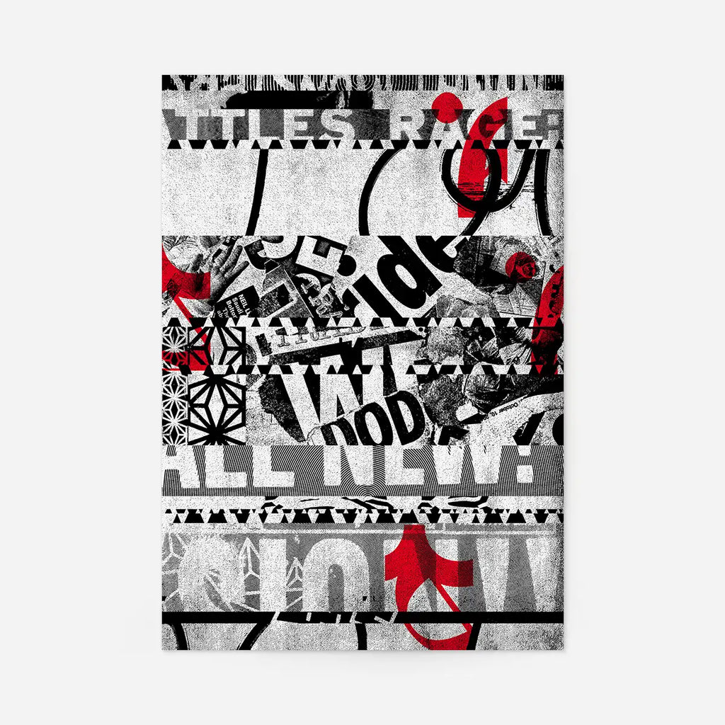 Shredded Abstract Typography 2 Print