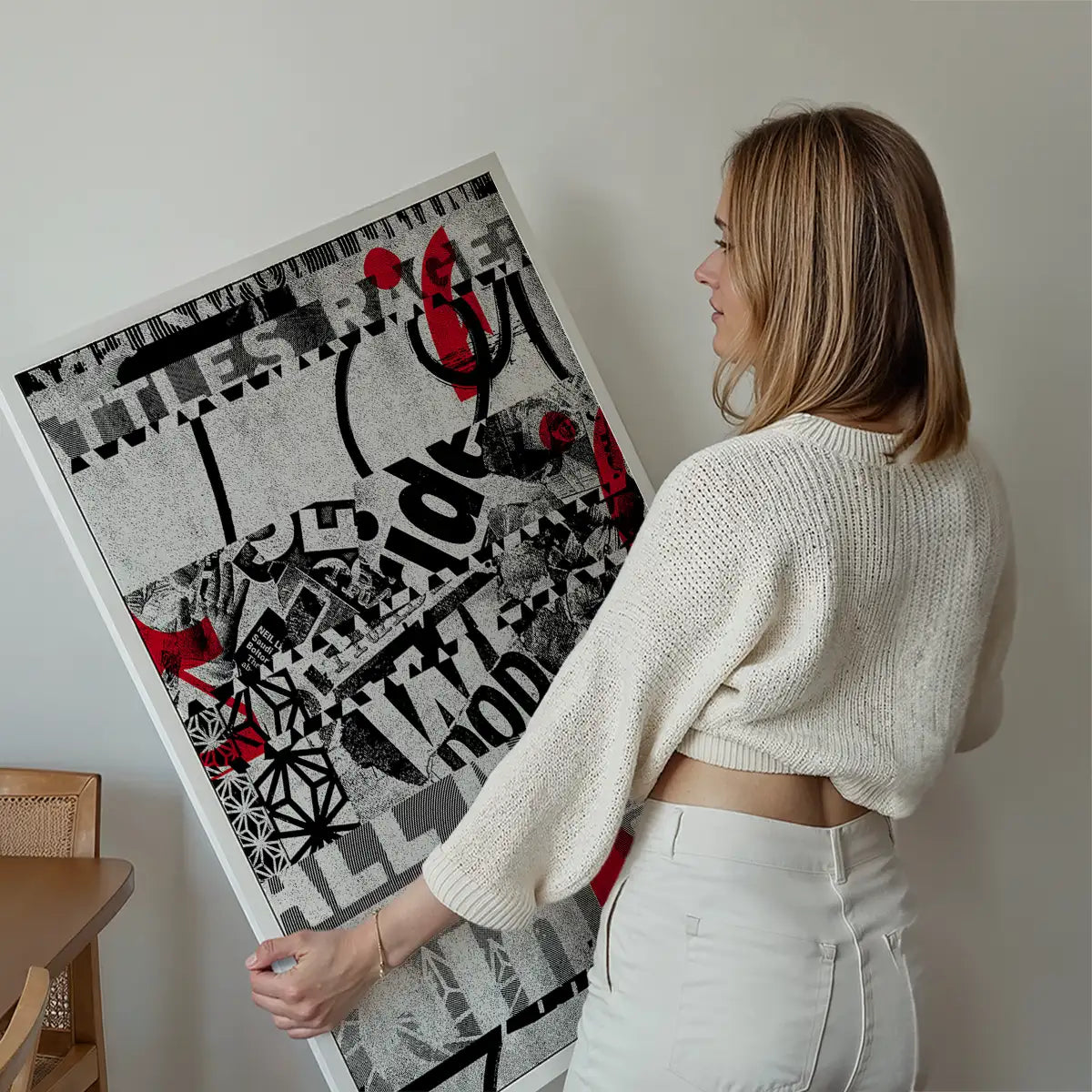 Shredded Abstract Typography 2 Print