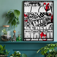 Shredded Abstract Typography 2 Print