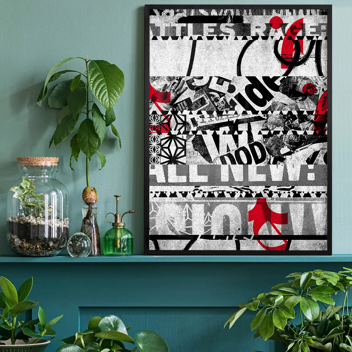 Shredded Abstract Typography 2 Print