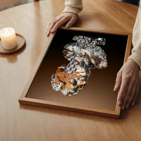 Statue 1 Graffiti Print