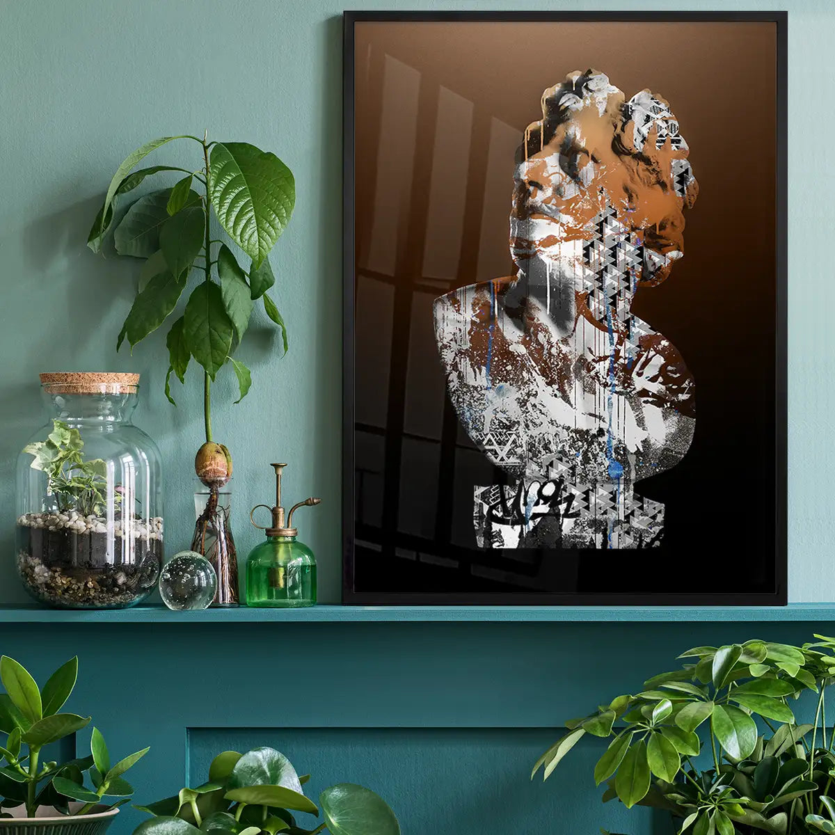 Statue 1 Graffiti Print