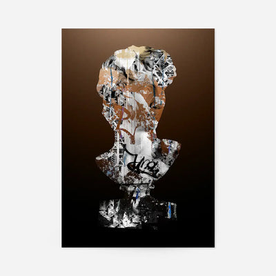 Statue 2 Graffiti Print