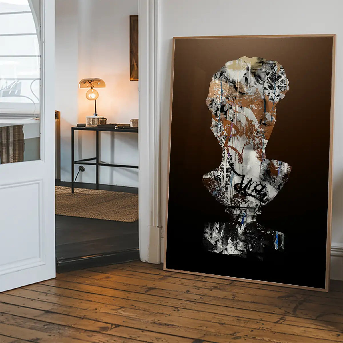 Statue 2 Graffiti Print