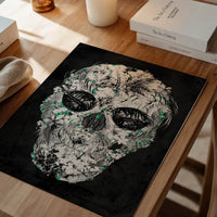 Tropical Skull Black and White Print