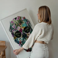 Tropical Skull White Print