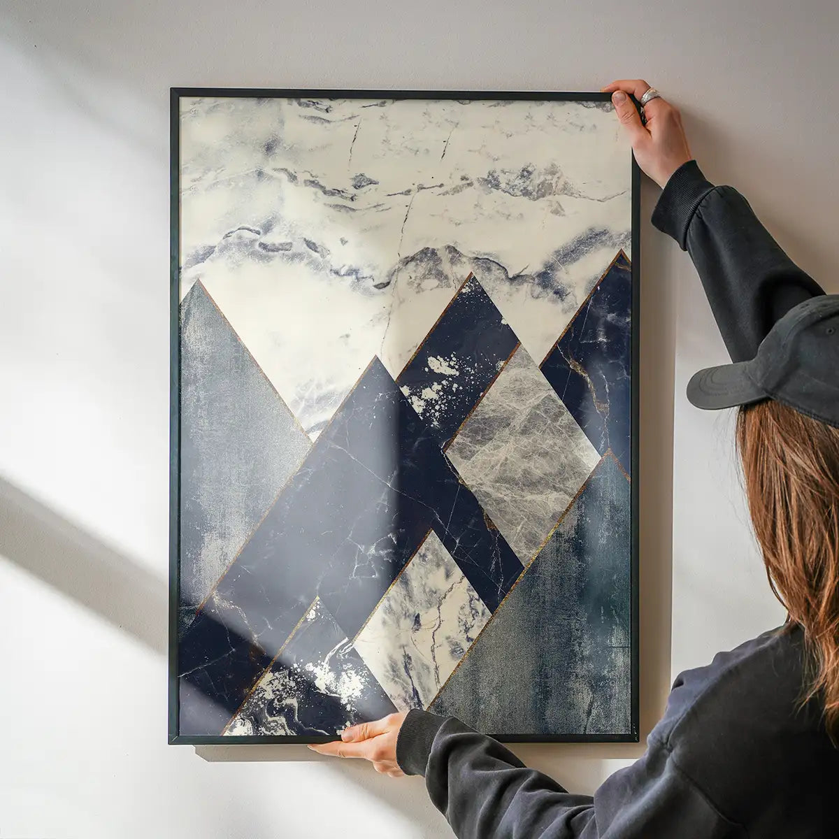 Marble Texture Hills Print