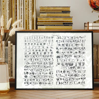 Vintage Botany Chart Light Print