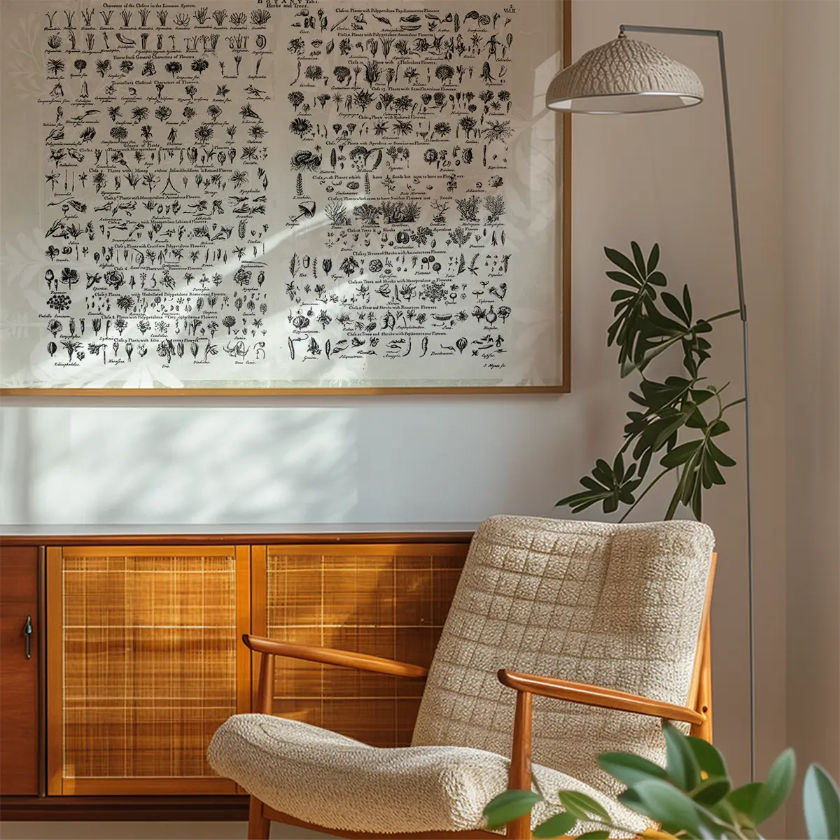 Vintage Botany Chart Light Print