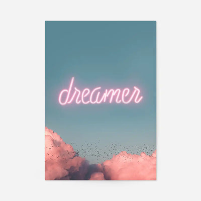Dreamer Clouds Neon Print