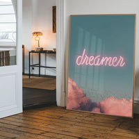 Dreamer Clouds Neon Print