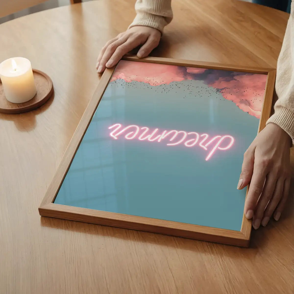 Dreamer Clouds Neon Print