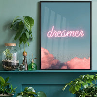 Dreamer Clouds Neon Print