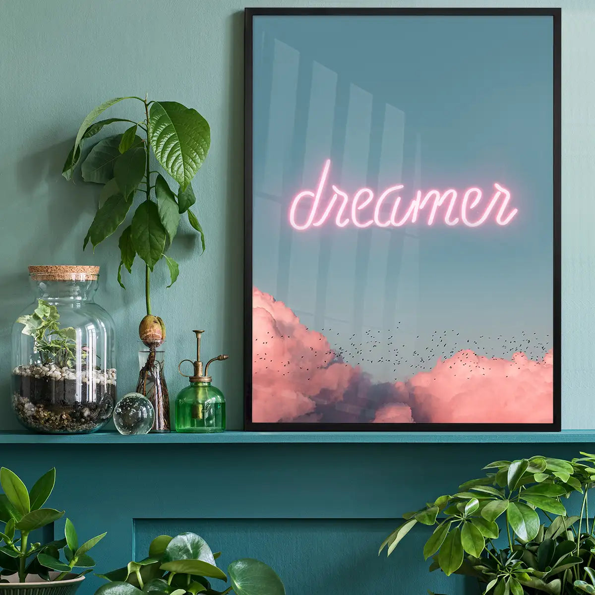 Dreamer Clouds Neon Print