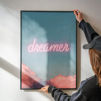 Dreamer Clouds Neon Print
