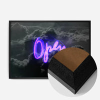 Open Clouds Purple Neon Print