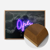 Open Clouds Purple Neon Print