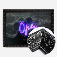 Open Clouds Purple Neon Print