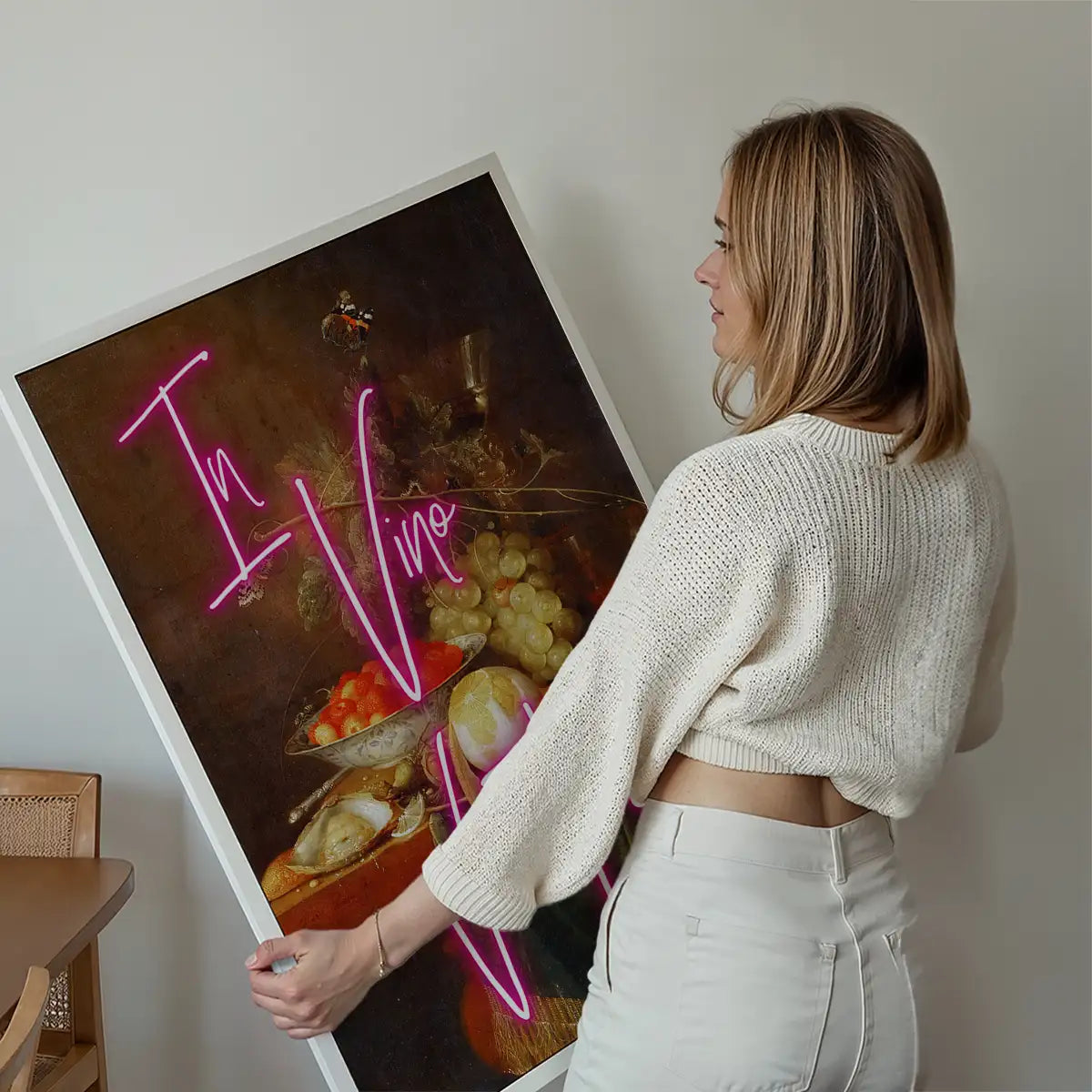 In Vino Veritas Neon Print