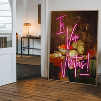 In Vino Veritas Neon Print