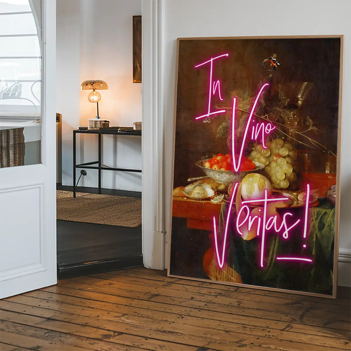 In Vino Veritas Neon Print