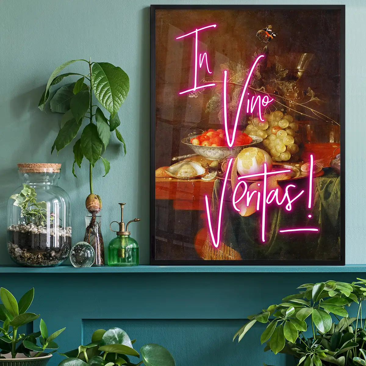 In Vino Veritas Neon Print