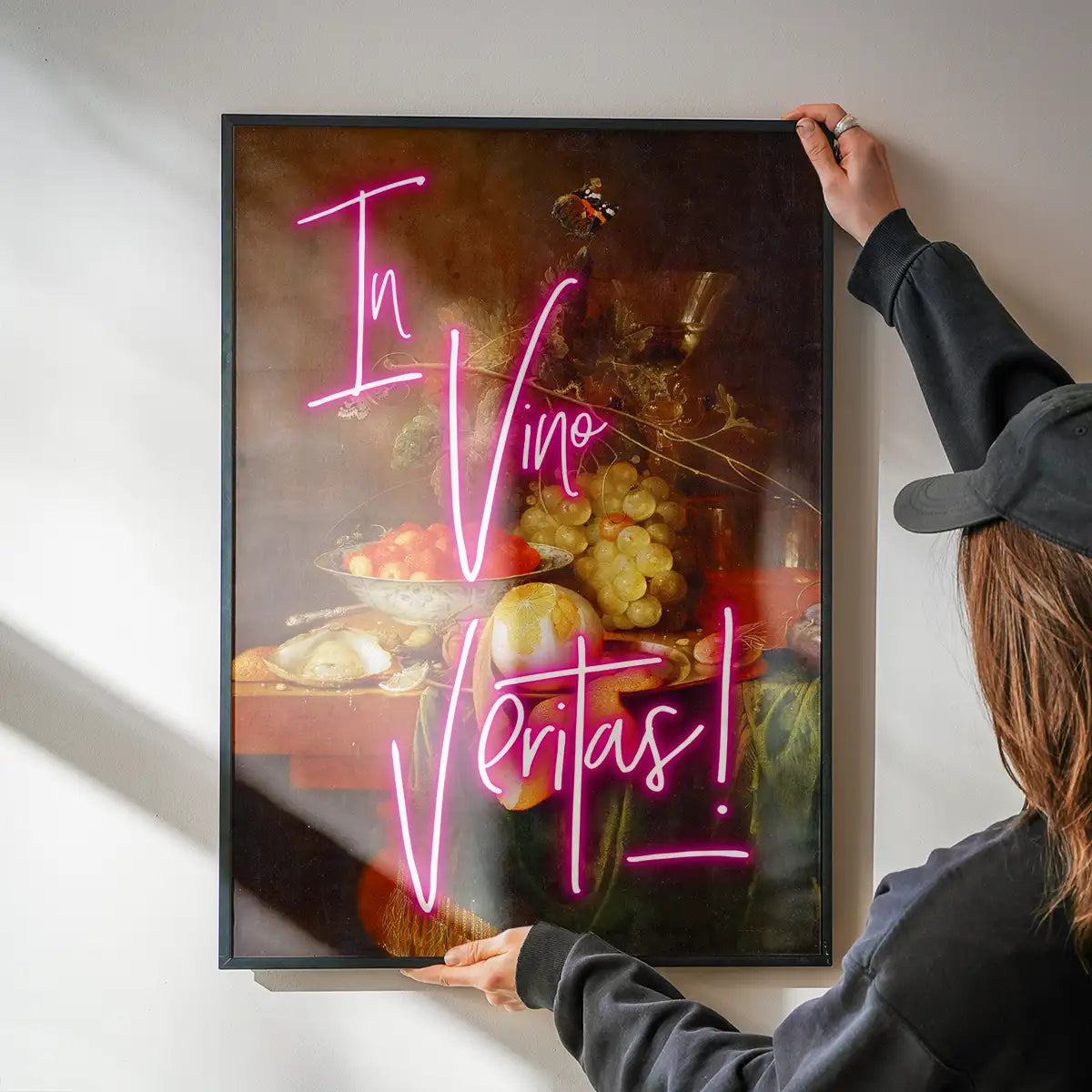 In Vino Veritas Neon Print