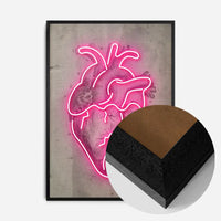 Neon Heart Vintage Diagram Print