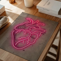 Neon Heart Vintage Diagram Print